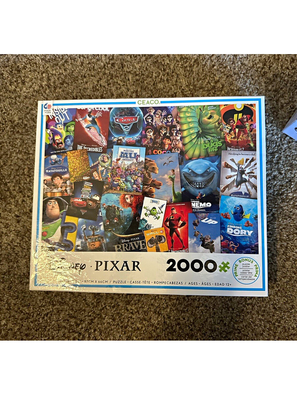 Ceaco Disney Pixar Contemporary Movie Collection 2000 Pc Jigsaw Puzzle 3078-4